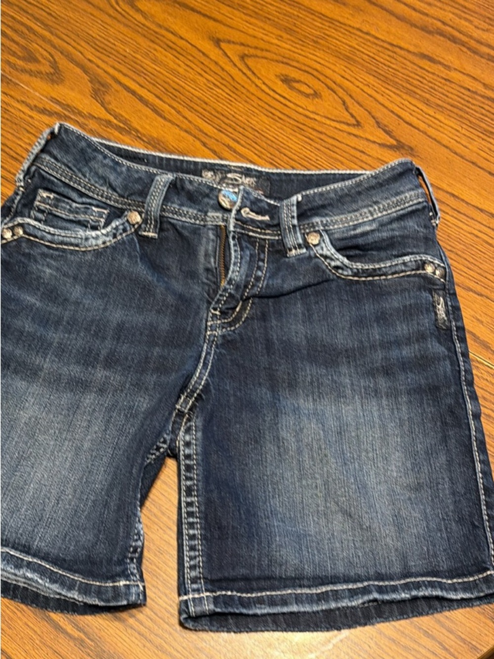 Silver Jeans Dark Indigo Denim Shorts